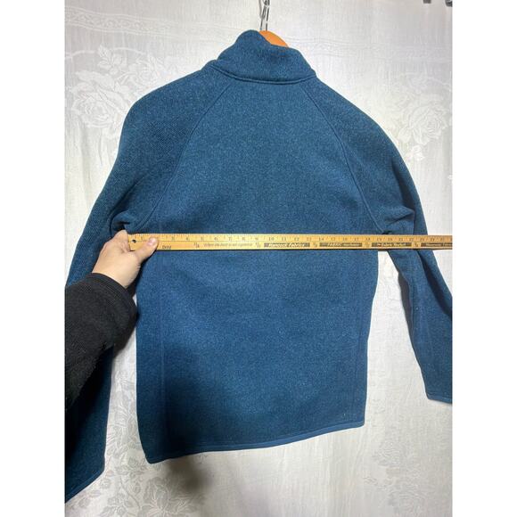 Patagonia Better Sweater Small Teal 1/4 Zip FLAW Fleece Lined - Picture 6 of 7